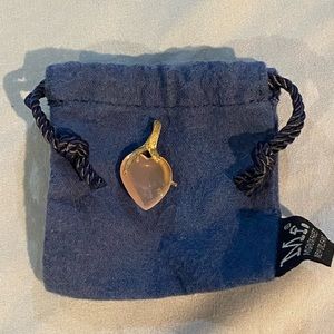 Mignon Faget heart pendant, Rose Quartz